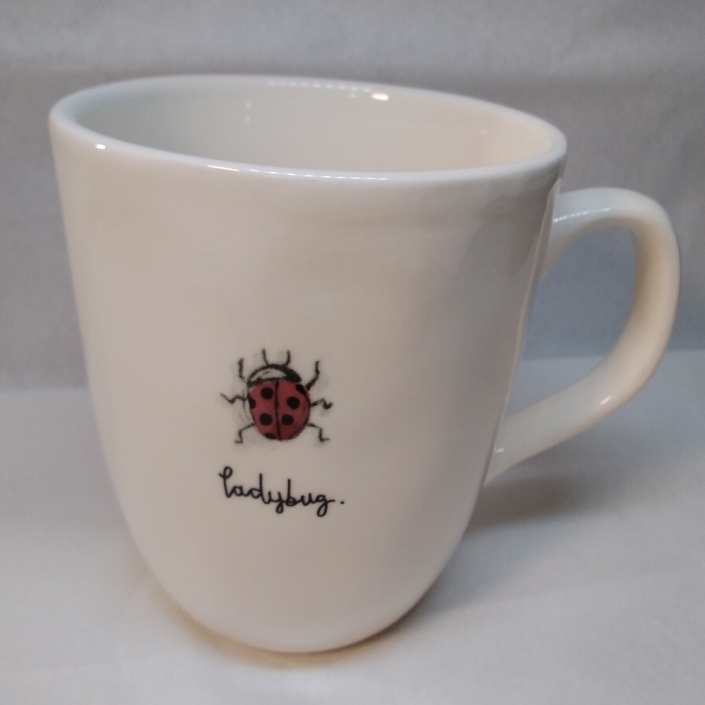 Magenta M Ladybug MUG Off White w/ Red Ladybug 16 oz. Cup - Picture 12 of 12